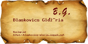 Blaskovics Glória névjegykártya